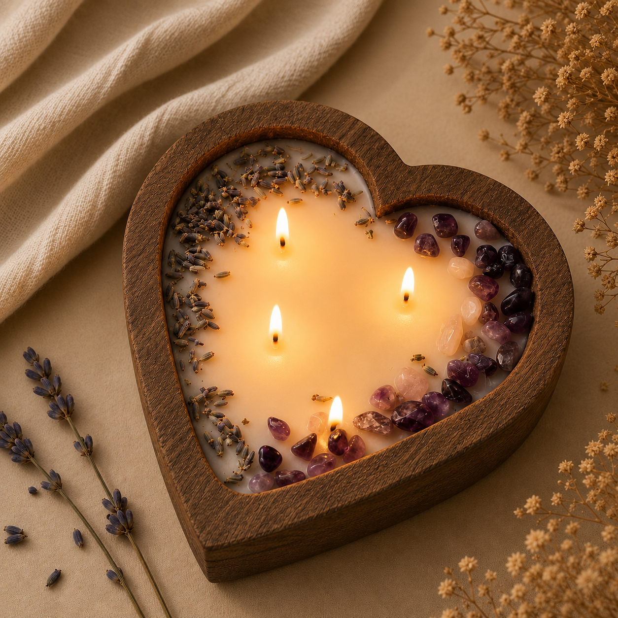 Lavender Heart Soy Candle | Build a Gift Box