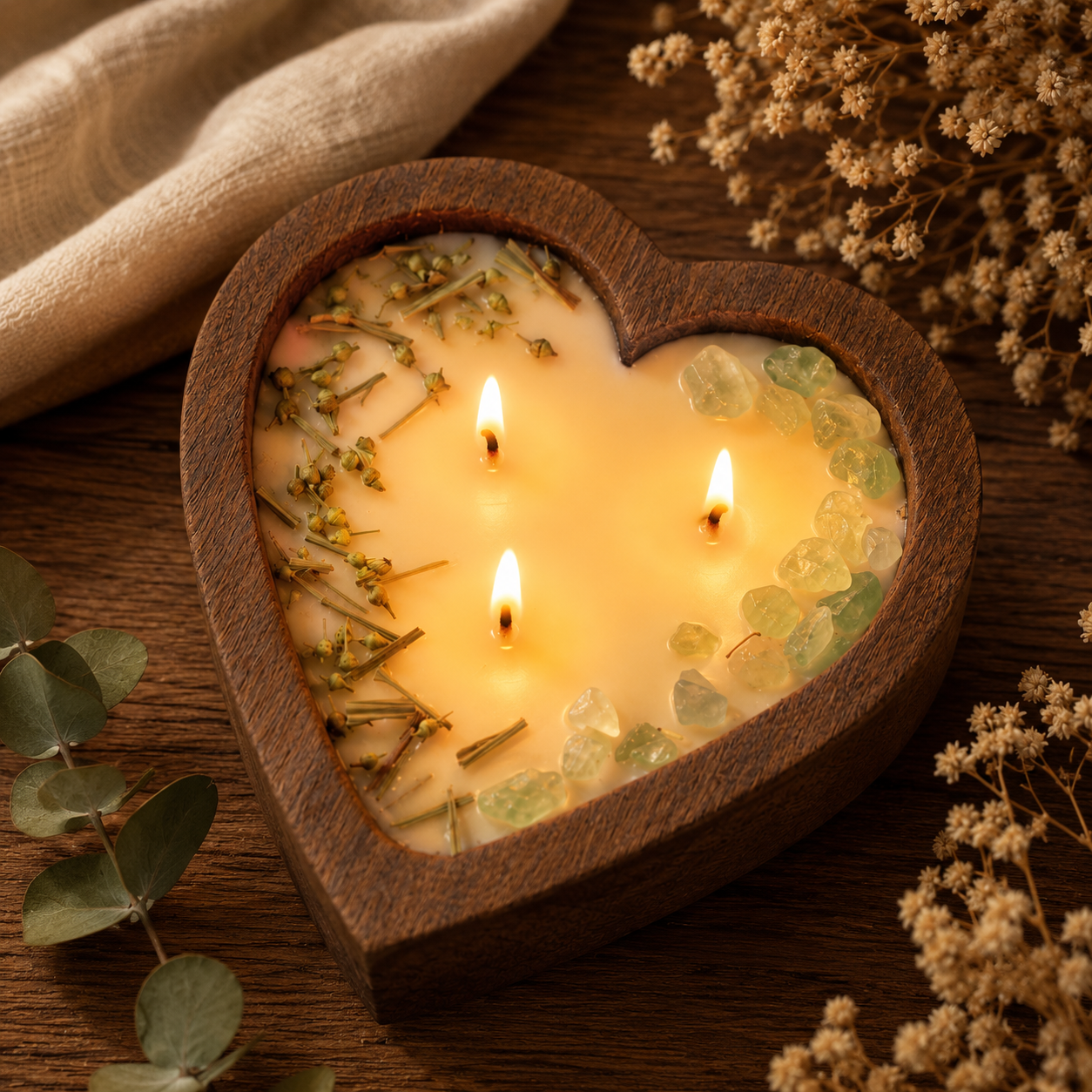 Eucalyptus Mint Heart Soy Candle | Build a Gift Box