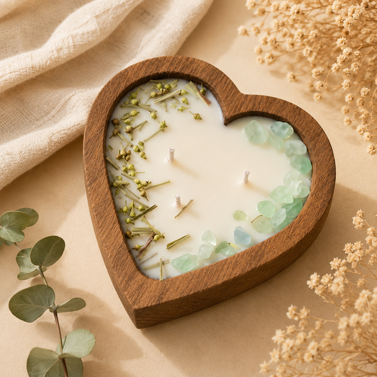 Eucalyptus Mint Heart Soy Candle | Build a Gift Box