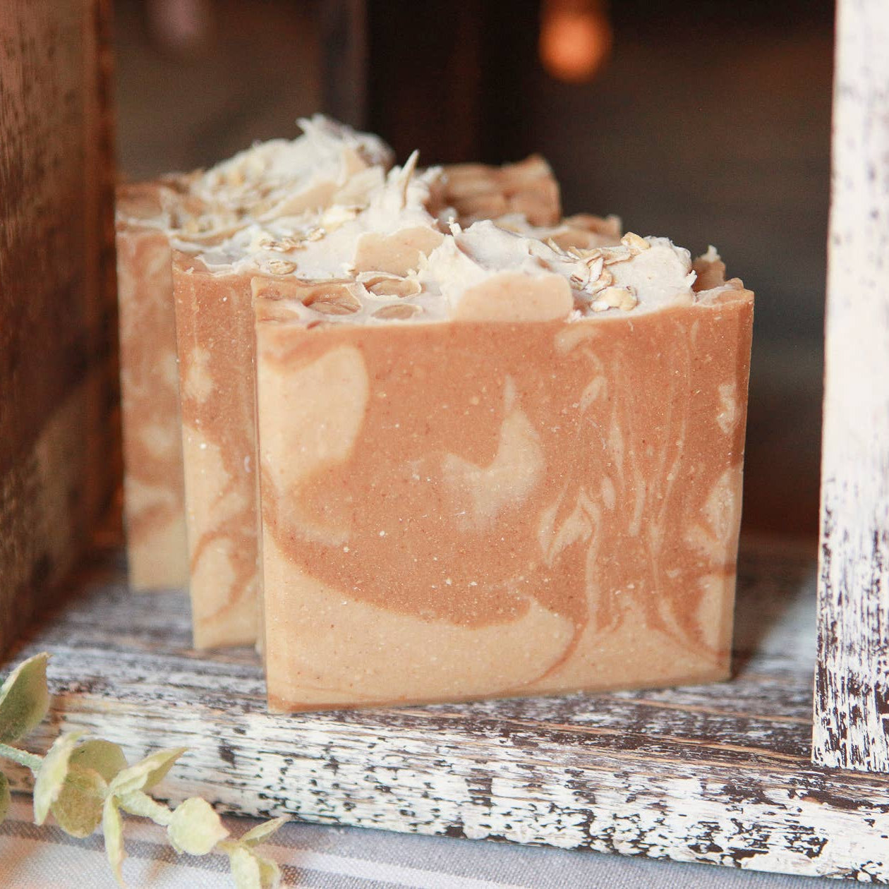 Oatmeal, Goats Milk & Honey Cold Process Bar Soap, 4 oz. – By Brinn Gifts.