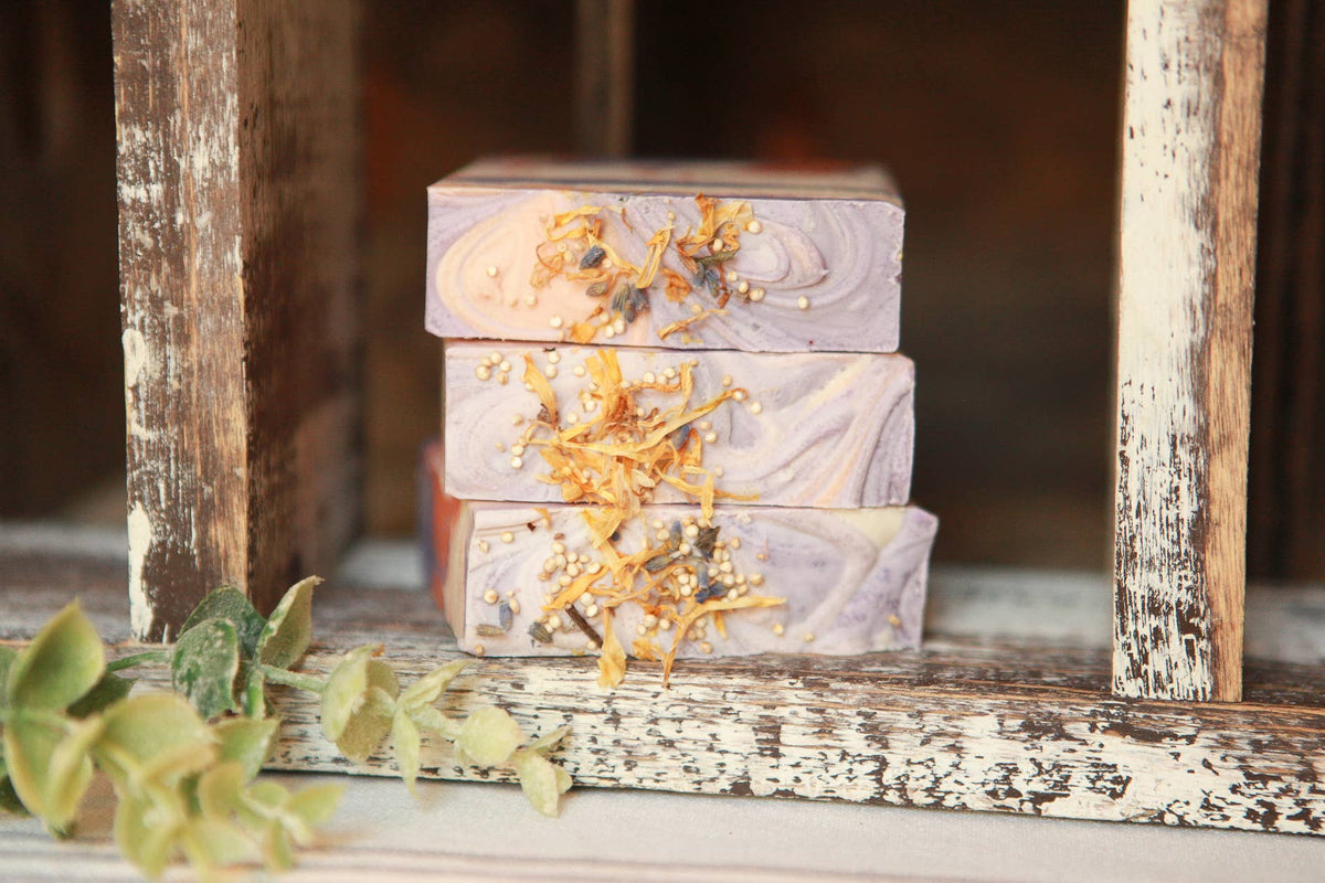 Lavender & Spring Apricot Cold Process Bar Soap, 4 oz