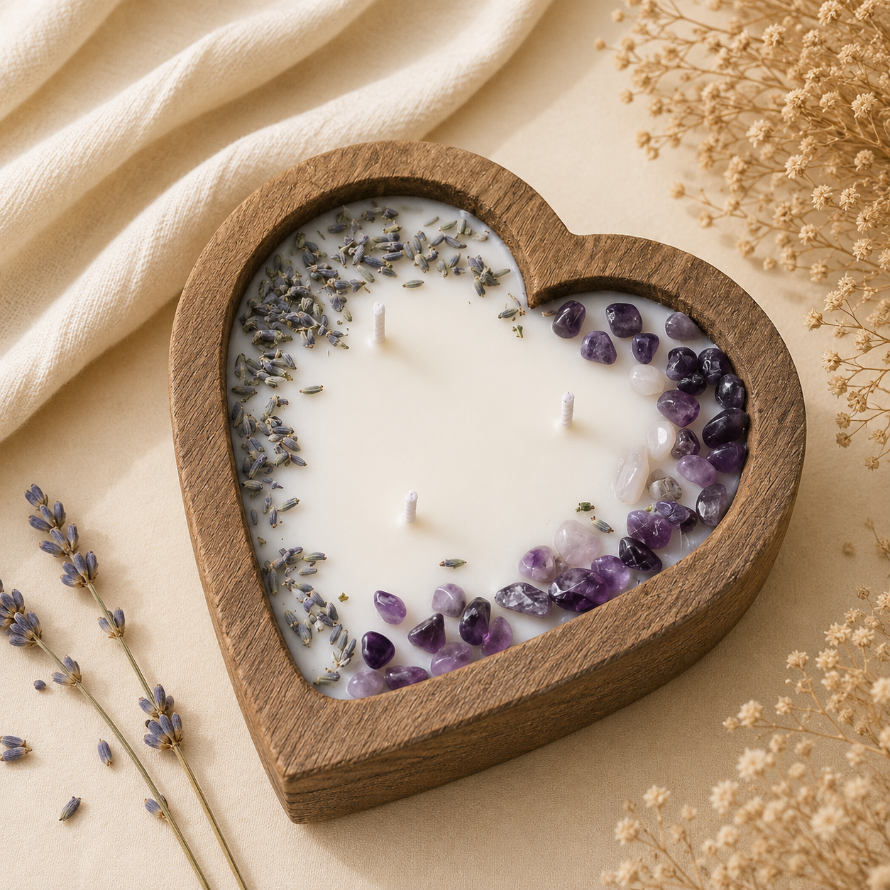 Lavender Heart Soy Candle | Build a Gift Box